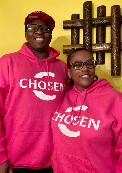 Chosen Hoodie - Pink and White - Jewellery Unique Gifts & Accessories
