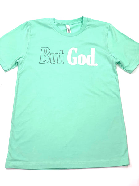But God T-Shirt - Light Green and White - Jewellery Unique Gifts & Accessories