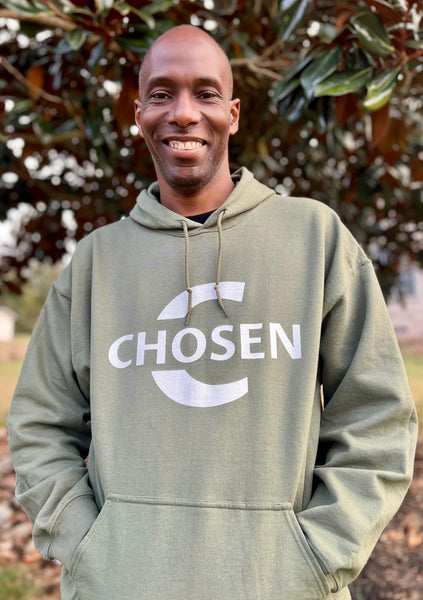 Chosen Hoodie - Green and White - Jewellery Unique Gifts & Accessories
