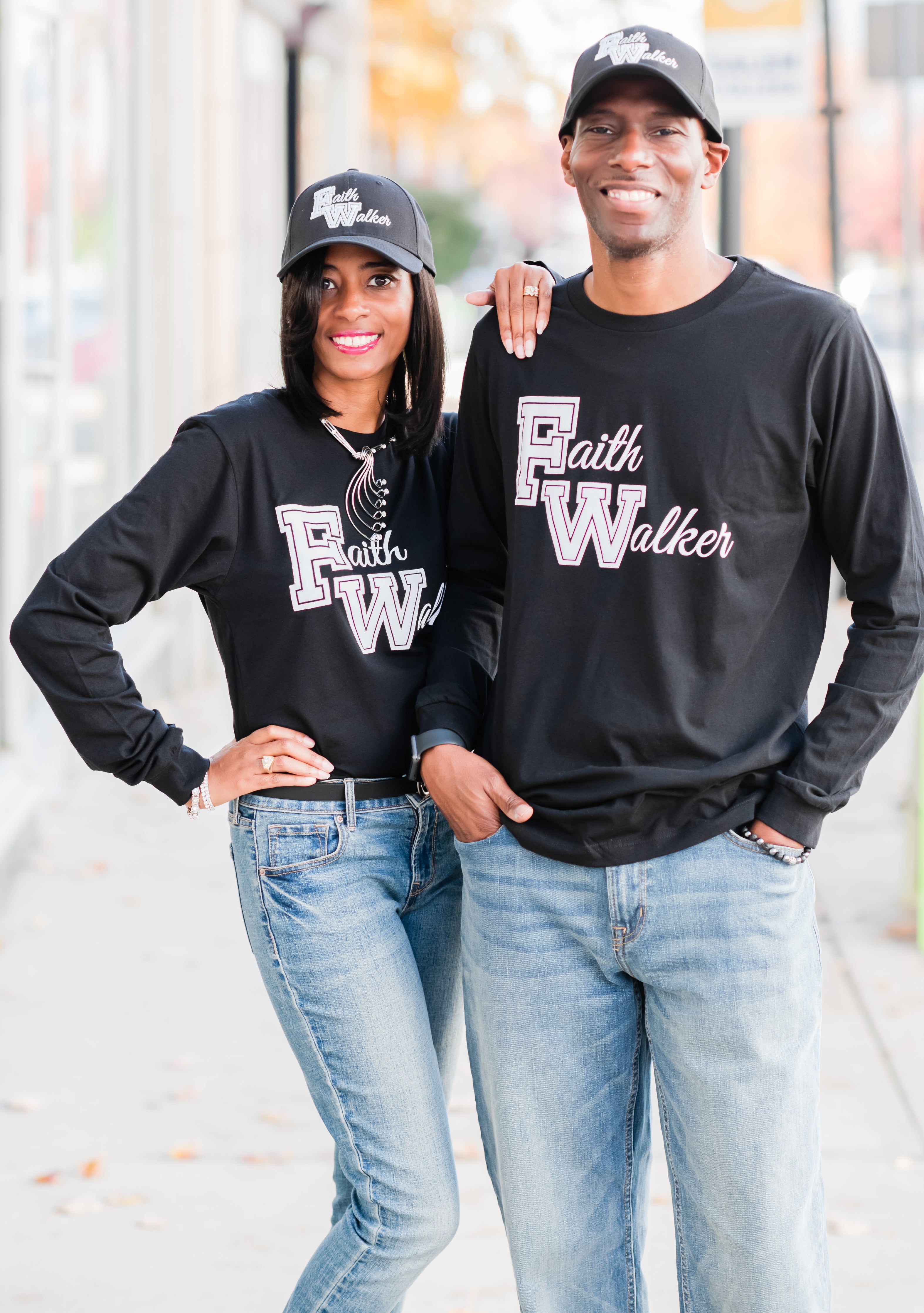 Faith Walker Long-Sleeve Shirt Black and White - Jewellery Unique Gifts & Accessories