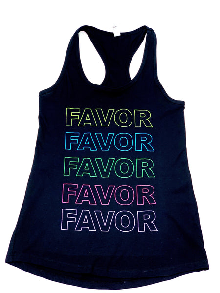 Favor Tank Top - Black and Multicolor - Jewellery Unique Gifts & Accessories