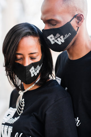 Face Mask - Faith Walker Black & White