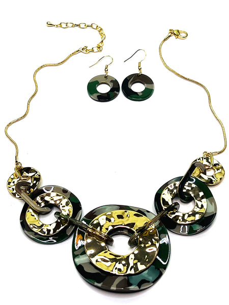 Camouflage Necklace Set