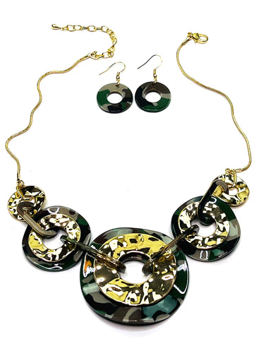 Camouflage Necklace Set