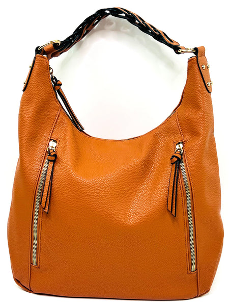 Cognac Hobo Handbag