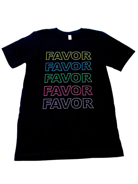 Favor T-Shirt Black and Multicolor - Jewellery Unique Gifts & Accessories