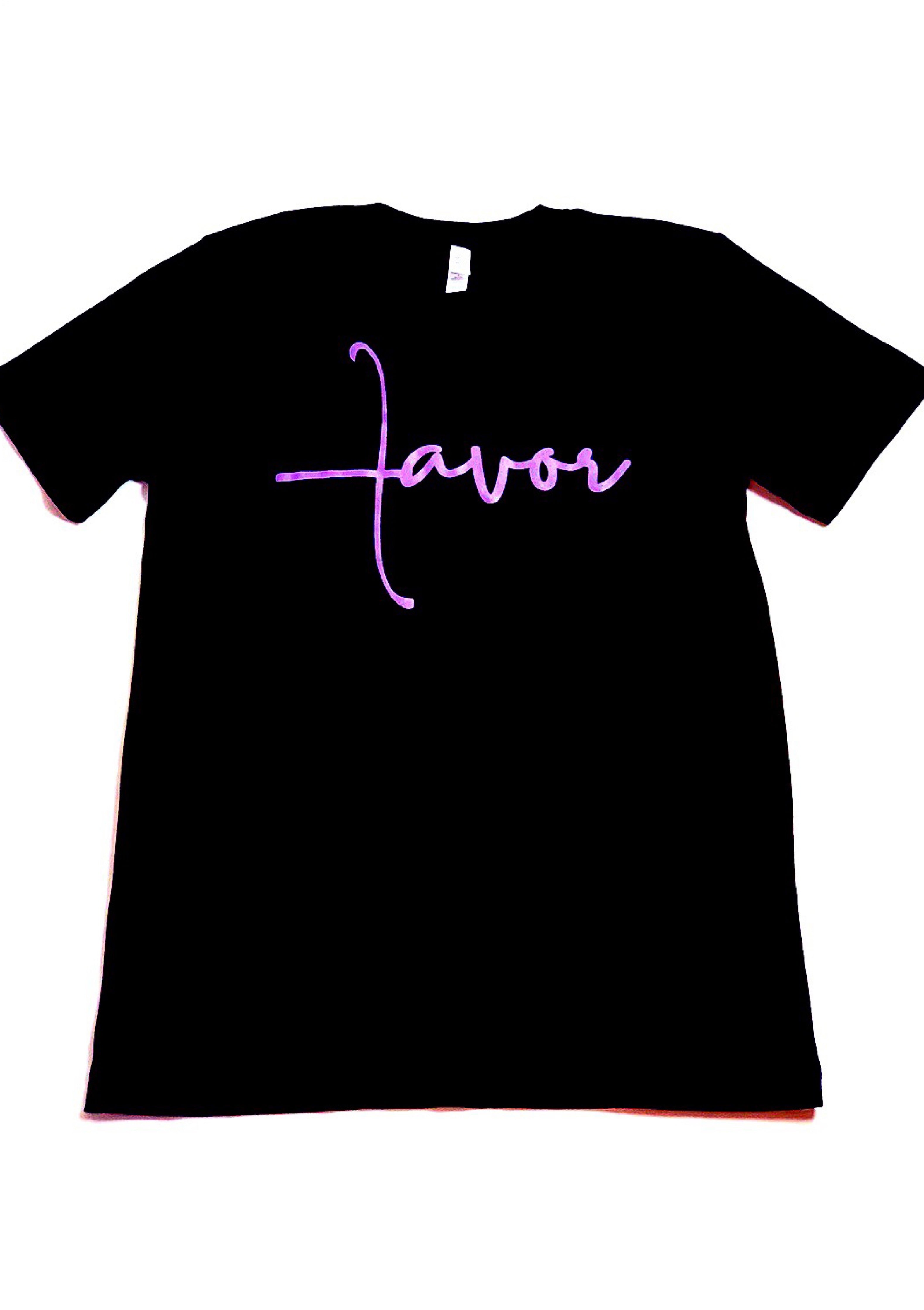 Favor T-Shirt Purple and Black - Jewellery Unique Gifts & Accessories