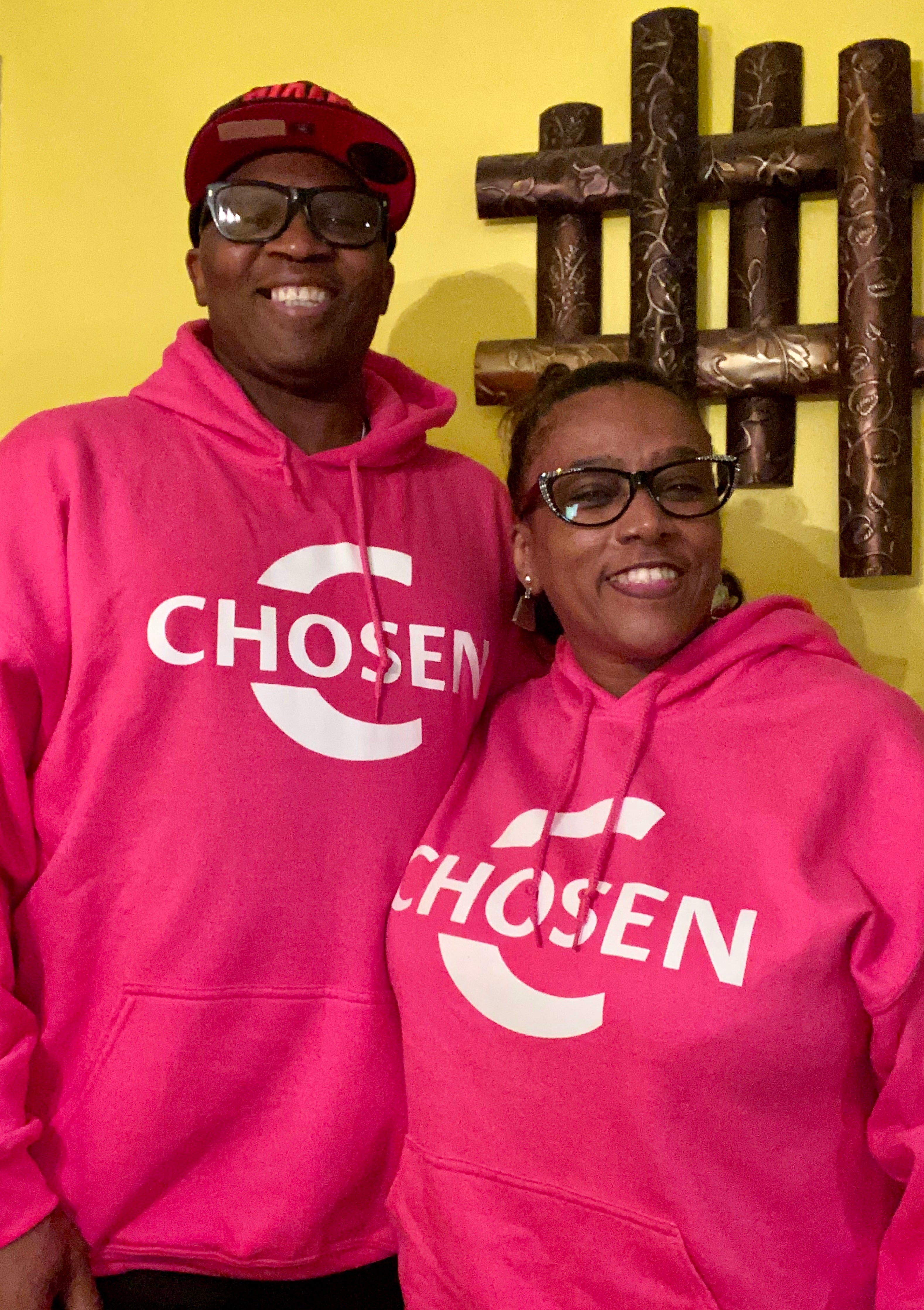 Chosen Hoodie - Pink and White - Jewellery Unique Gifts & Accessories