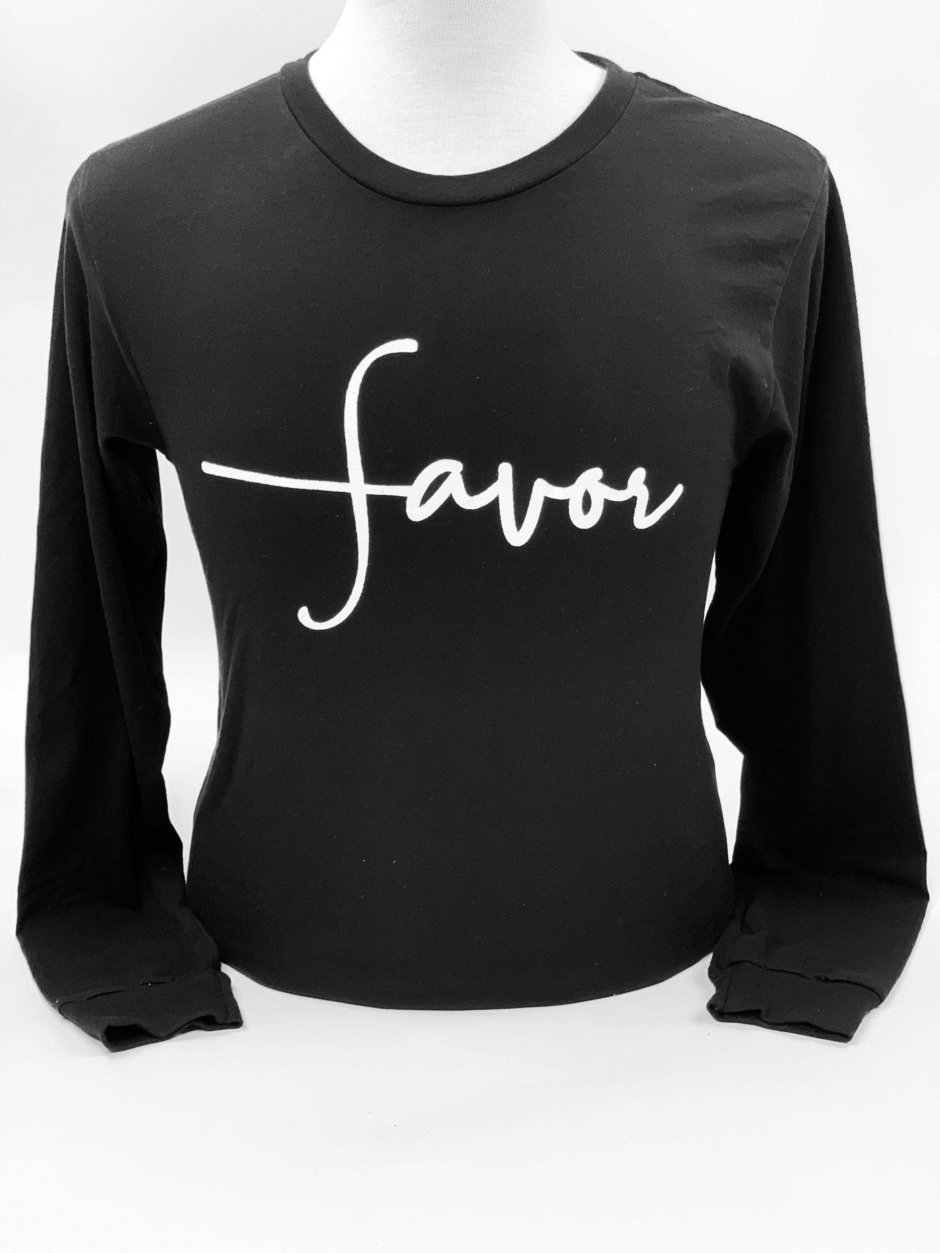 Favor Long-Sleeve Shirt Black and White - Jewellery Unique Gifts & Accessories