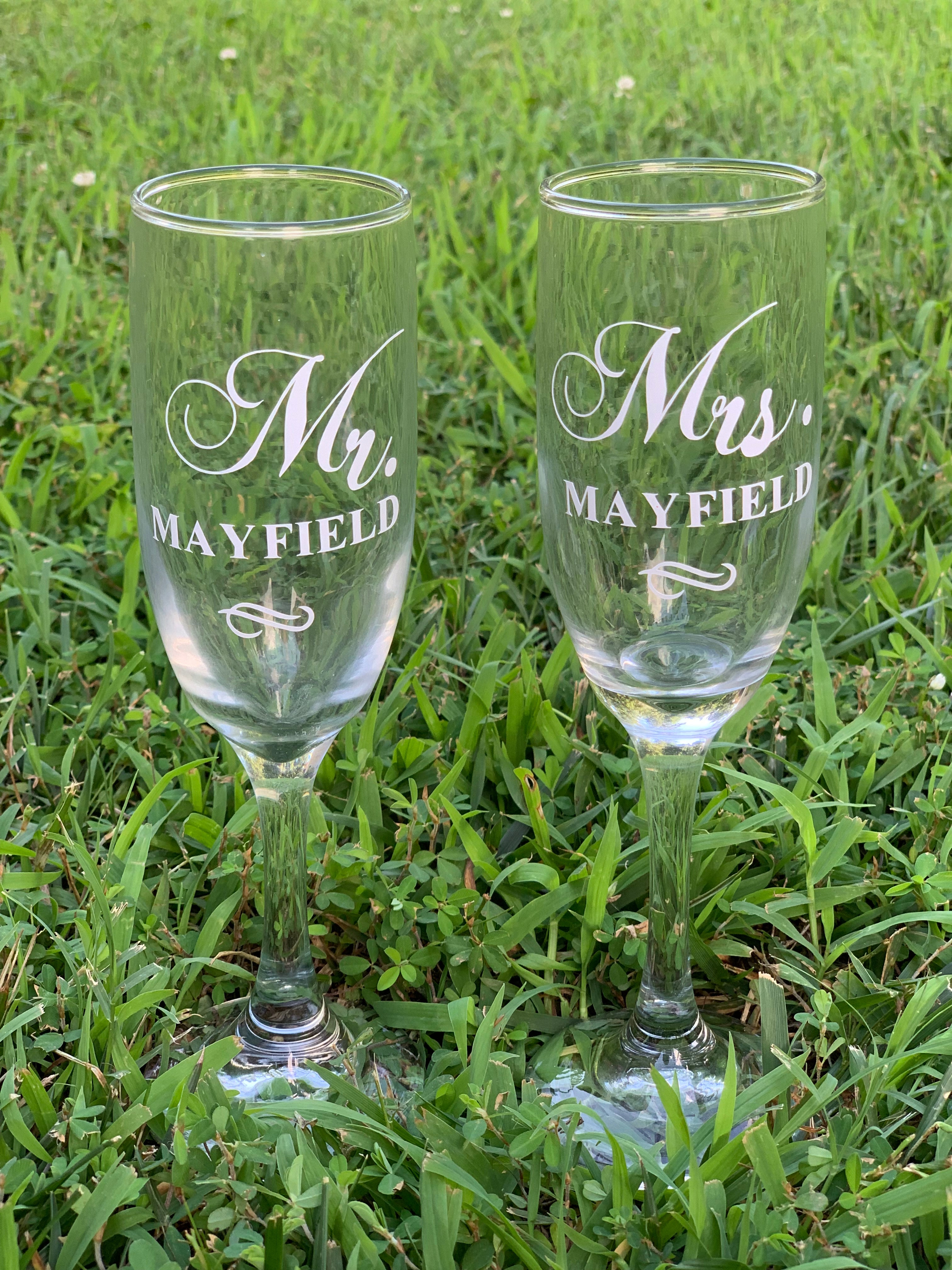 Personalized Champagne Glass Set - Jewellery Unique Gifts & Accessories