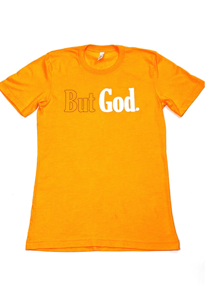 But God T-Shirt Orange and White - Jewellery Unique Gifts & Accessories