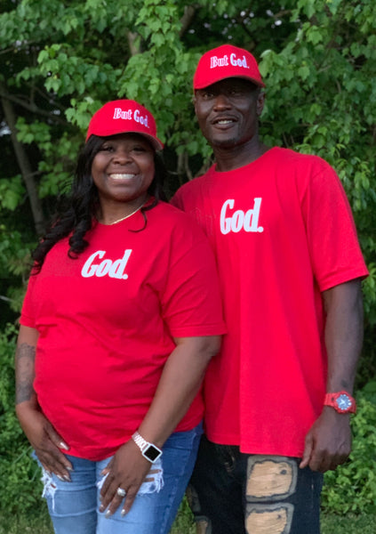 But God T-Shirt - Red and White - Jewellery Unique Gifts & Accessories