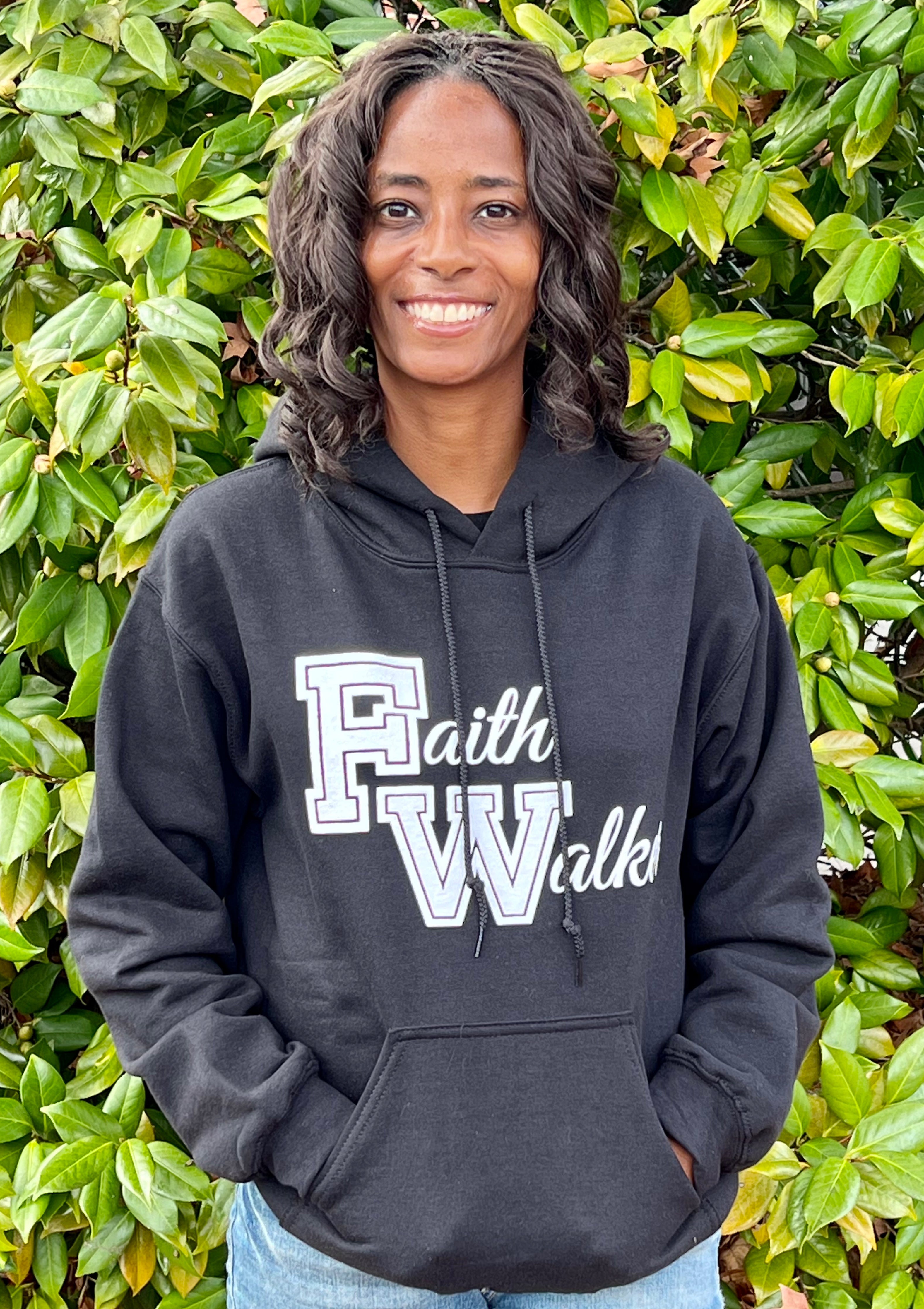 Faith Walker Hoodie - Black and White - Jewellery Unique Gifts & Accessories