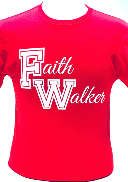 Faith Walker T-Shirt Red and White - Jewellery Unique Gifts & Accessories