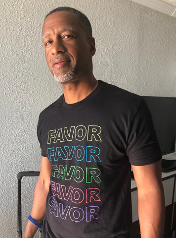 Favor T-Shirt Black and Multicolor